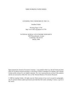 COVERING THE UNINSURED IN THE US