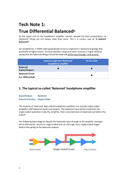 Tech Note 1: True Differential Balanced&reg;