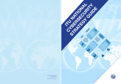ITU NATIONAL CYBERSECURITY STRATEGY GUIDE