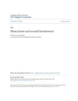 Musical time and revealed timelessness