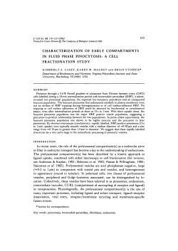 a cell fractionation study - The Company of Biologists