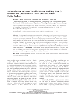 An Introduction to Latent Variable Mixture