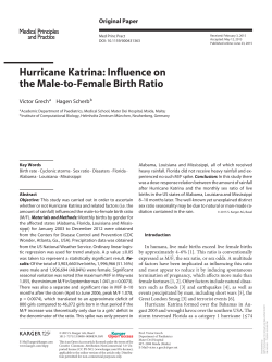 Hurricane Katrina: Influence on the Male-to