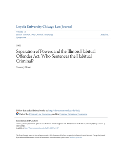 Separation of Powers and the Illinois Habitual