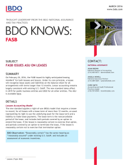 fasb issues asu on leases