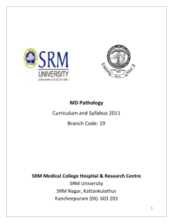 MD Pathology - SRM University