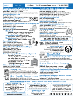 our channels newsletter - Long Beach Public Library