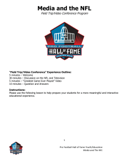 Media and the NFL - the Pro Football Hall of Fame