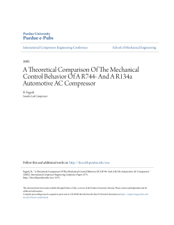 A Theoretical Comparison Of The Mechanical - Purdue e-Pubs
