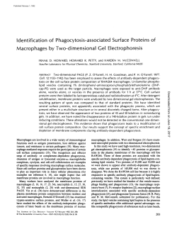 Identification of Phagocytosis-associated Surface Proteins of