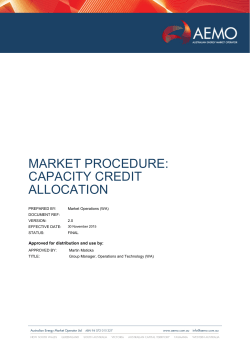 capacity credit allocation