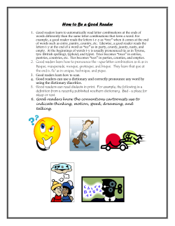 How to Become a Good Reader