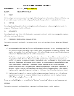 Southeastern Cellular Phone Policy
