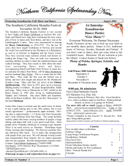 Summer 2004 Issue - Northern California Spelmanslag