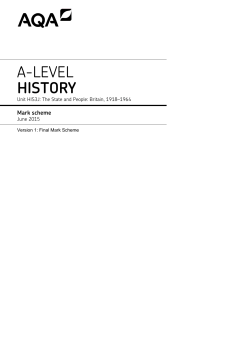 A-level History Mark scheme HIS3J - The State and People