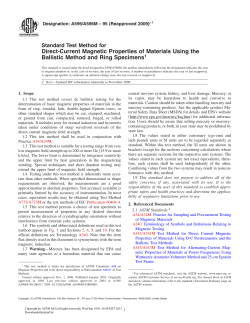 Direct-Current Magnetic Properties of Materials Using the Ballistic