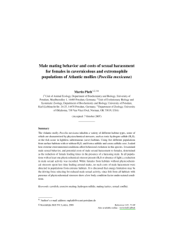 Male mating behavior and costs of sexual harassment for females in