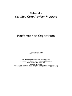 Nebraska - Certified Crop Adviser