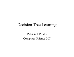 Decision Tree Learning - Department of Computer Science