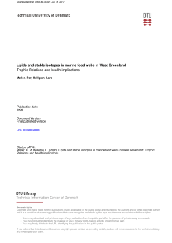Lipids and stable isotopes in marine food webs in West