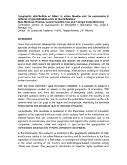 Geographic distribution of talent in urban Mexico and its expression