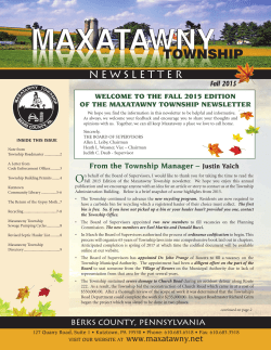 Newsletter - Maxatawny Township