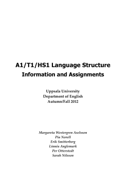 A1/T1/HS1 Language Structure