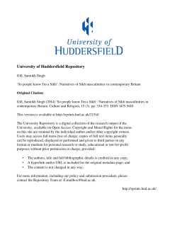 This paper is based on PhD research on British born Sikh male