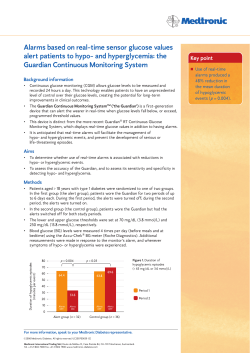 Alarms based on real-time sensor glucose values alert patients to