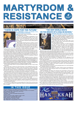 November / December - American Society for Yad Vashem