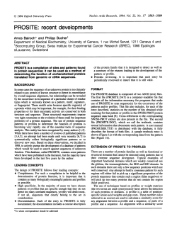 PROSITE: recent developments