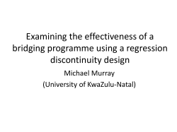 Examining the effectiveness of a bridging programme using a