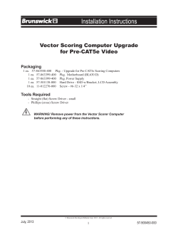 Vector Scoring Computer Upgrade for Pre-CAT5e Video