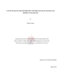 A STUDY OF KAP OF CIRCUMCIRSED MEN TOWARDS SAFE SEX