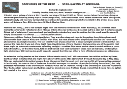 sapphires of the deep - star-gazing at sodwana