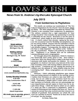 July 2015 Newsletter - St. Andrew`s by-the