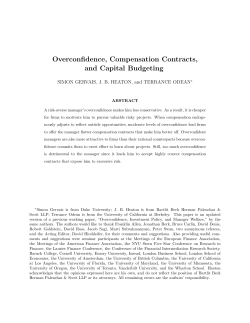 Overconfidence, Compensation Contracts, and Capital Budgeting