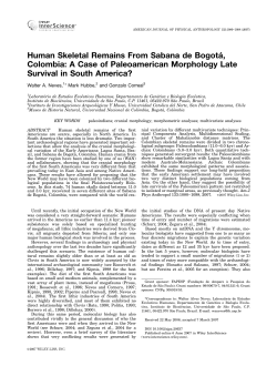 Human skeletal remains from Sabana de Bogot&aacute;, Colombia: A case