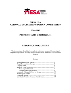 Prosthetic Arm Resource Document