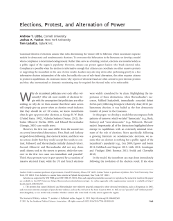 Elections, Protest, and Alternation of Power