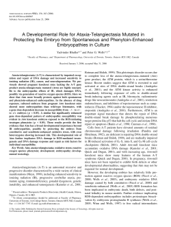 A Developmental Role for Ataxia-Telangiectasia