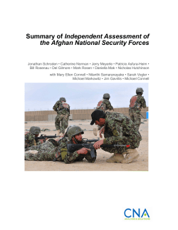 Summary of Independent Assessment of the Afghan National