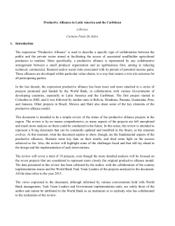 Productive Alliances in Latin America