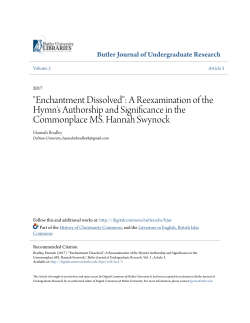 "Enchantment Dissolved": A Reexamination of the Hymn`s