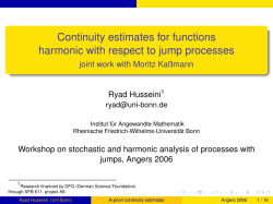 Continuity estimates for harmonic functionswith respect to jump