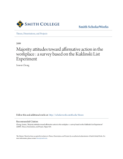 Majority attitudes toward affirmative action in the workplace