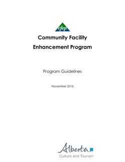 CFEP Guidelines - Alberta Culture and Tourism