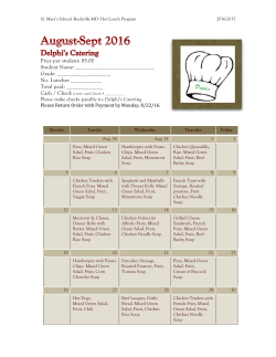 Delphi`s Aug-Sep Lunch - St. Mary`s Catholic School, Rockville, MD