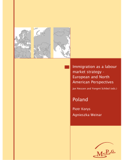 Immigration as a labour market strategy POLAND