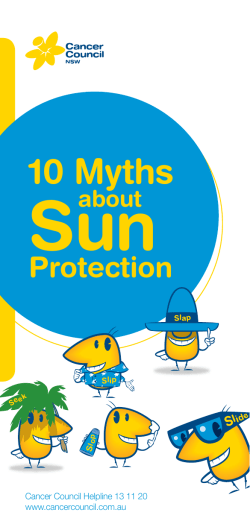 10 Myths Sun About - Cancer Council NSW
